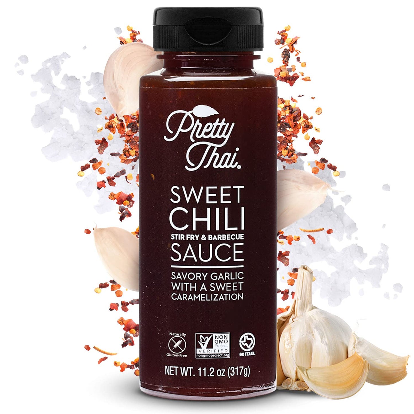 Pretty Thai Sweet Chili Sauce, Vegan BBQ Dipping Sauce, Gluten Free, 11.2 Ounce