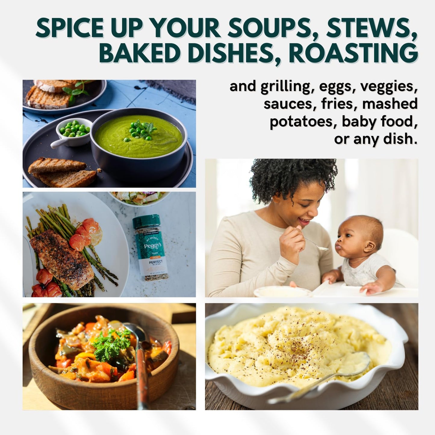 My Secrets Peggy'S Food 2-Pack Perfect Blend Seasoning Mix - No Sodium Spice Mix - Perfect Blend Of Herbs And Spices - Delicious