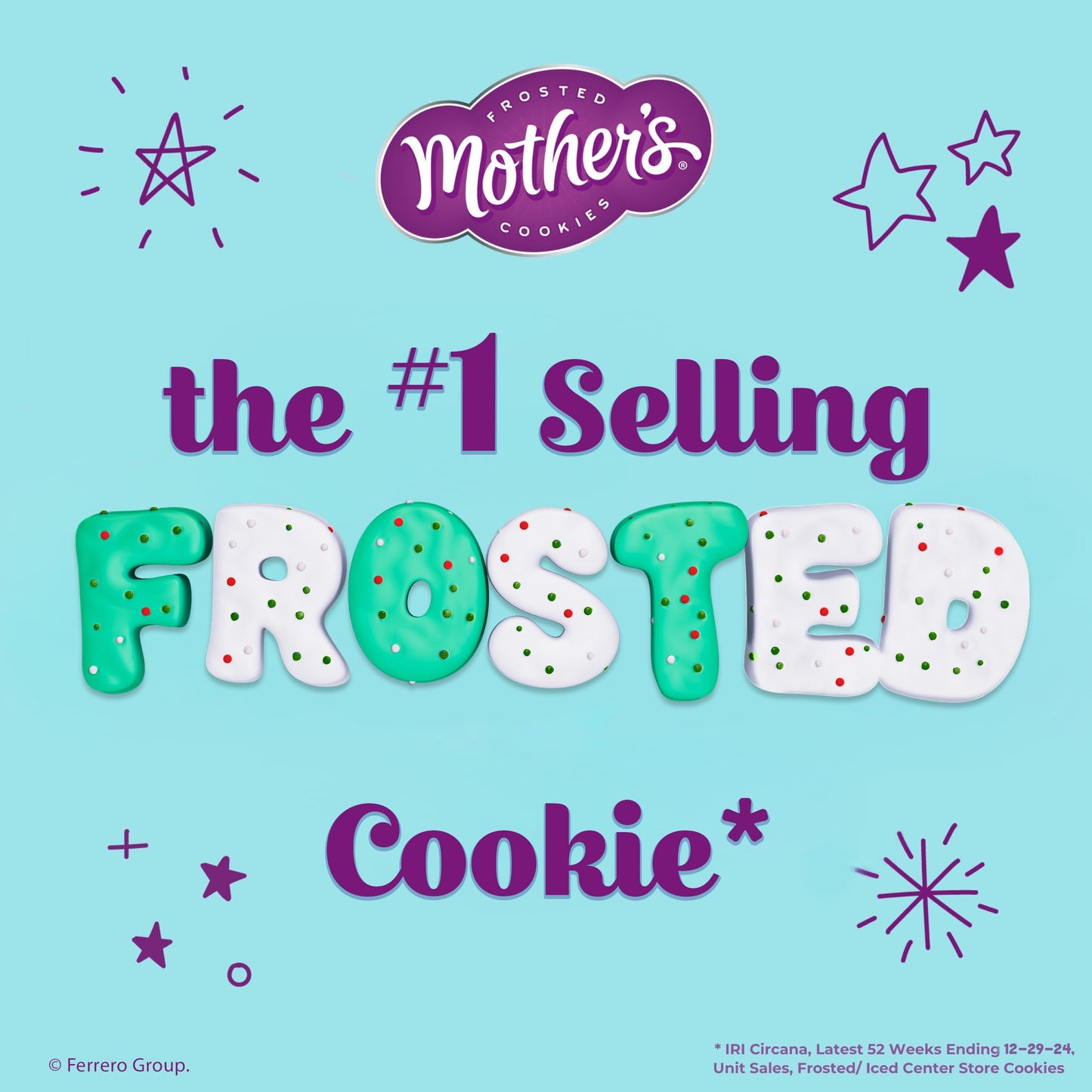 Mothers Frosted Cookies, Limited Batch Reindeer Games, stocking stuffer, Christmas Shortbread Animal Cookies, Resealable Bag, 9