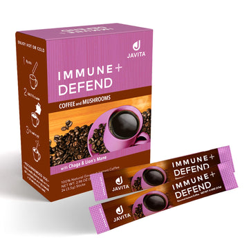 Mushroom Coffee By Javita, Immune & Defend Blend Of Chaga, Lion'S Mane And Dark Roast Coffee For Morning Boost, Immune Support;