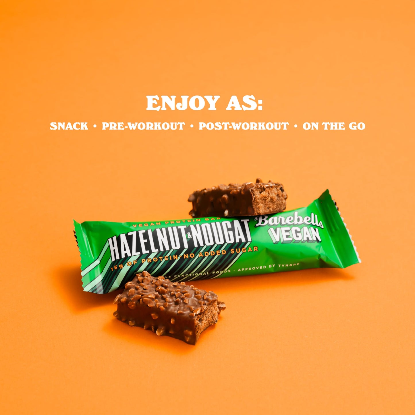 Barebells Vegan Protein Bars Hazelnut & Nougat - 12 Count, 1.9Oz Bars - Features Plant Based Protein Bar With 15G Of High Protei
