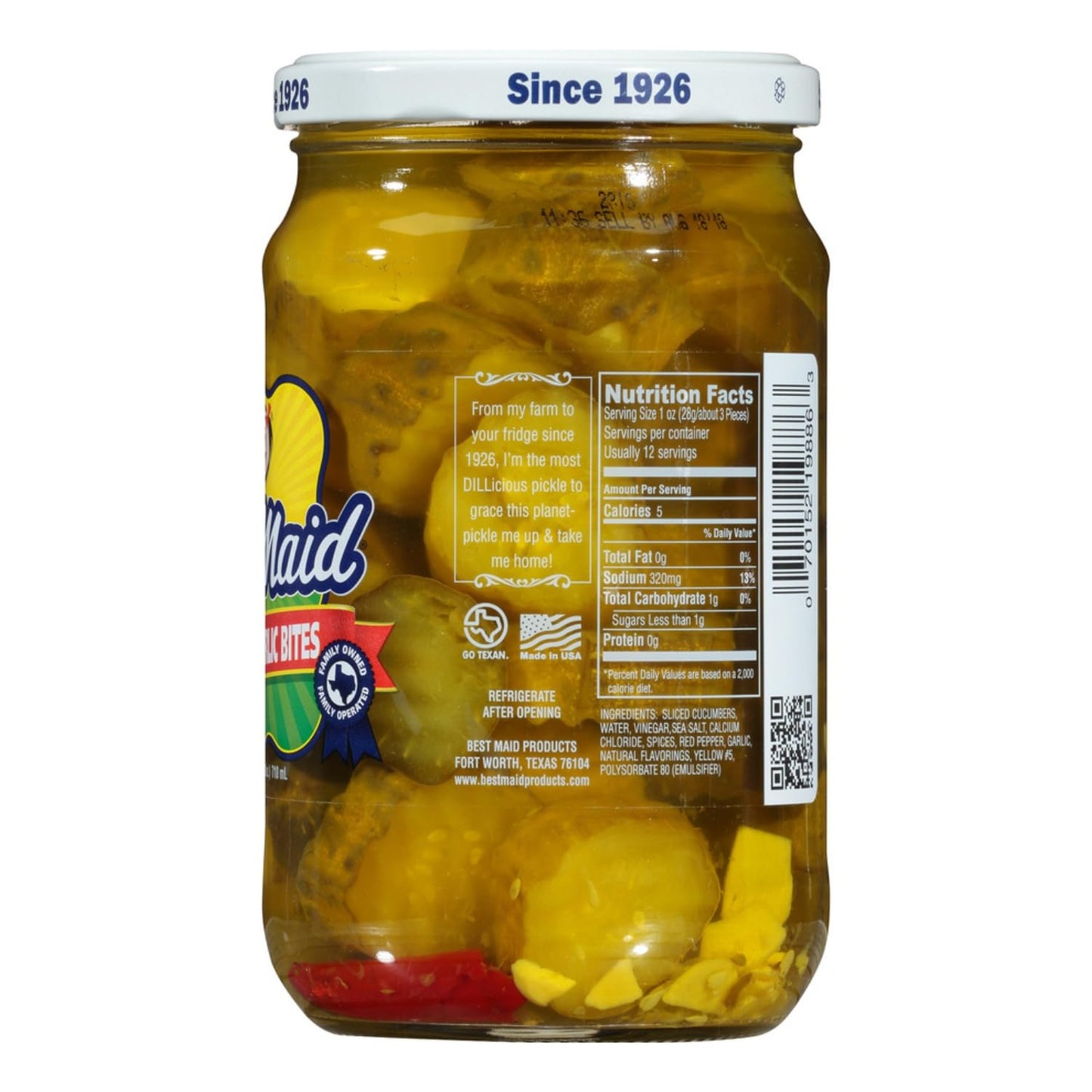 Best Maid Products - 24 Ounce Glass Jars - Dill, Kosher, Habanero Chips & Snappy Garlic Bites - 4 Pack