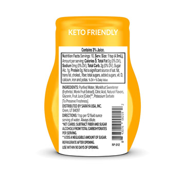 Lakanto Sugar Free Water Enhancer - Sweetened With Monk Fruit Sweetener And Erythritol, On The Go Liquid H2O Hydration, Zero Sugar, Naturally Flavored - Mango Passionfruit (1.67 Fl Oz - Pack Of 1)