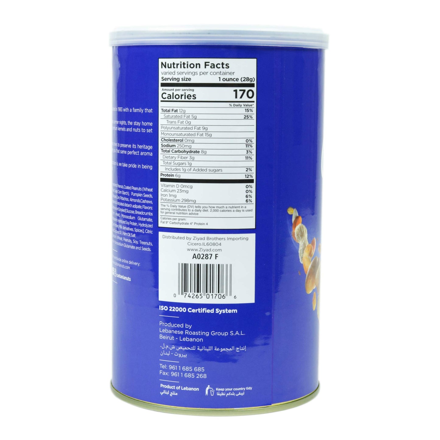 Castania Bbq Lebanese Mixed Nuts, Extra Mix With Pistachios, Almonds, Cashews, Hazelnuts, Peanuts, Pumpkin Seeds, Corn And Chick