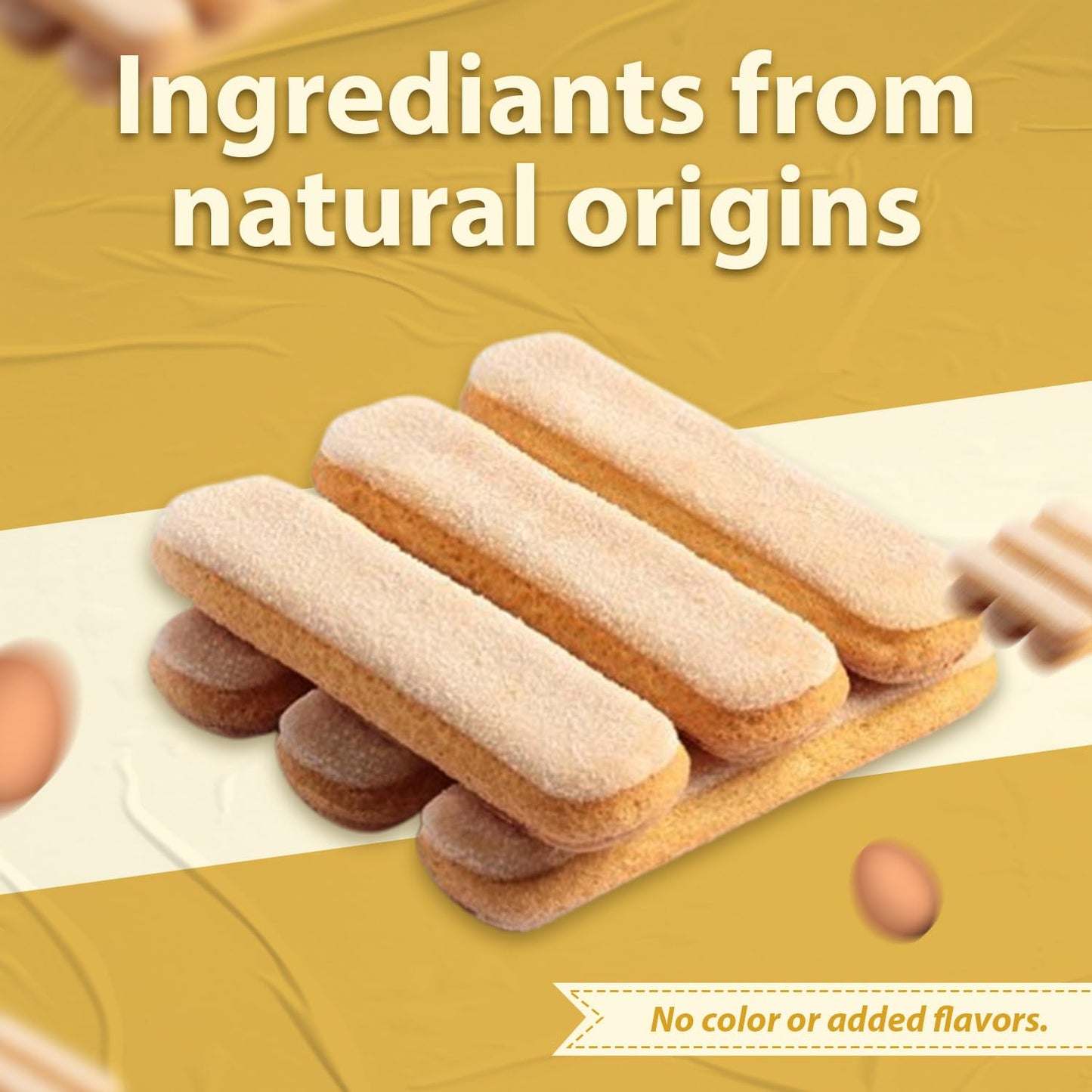 BellAmore Savioardi Lady Fingers - Classic Italian Sponge Cookies for Tiramisu, Low Fat, 7 oz (Pack of 4), 28.1 x 12.2 x