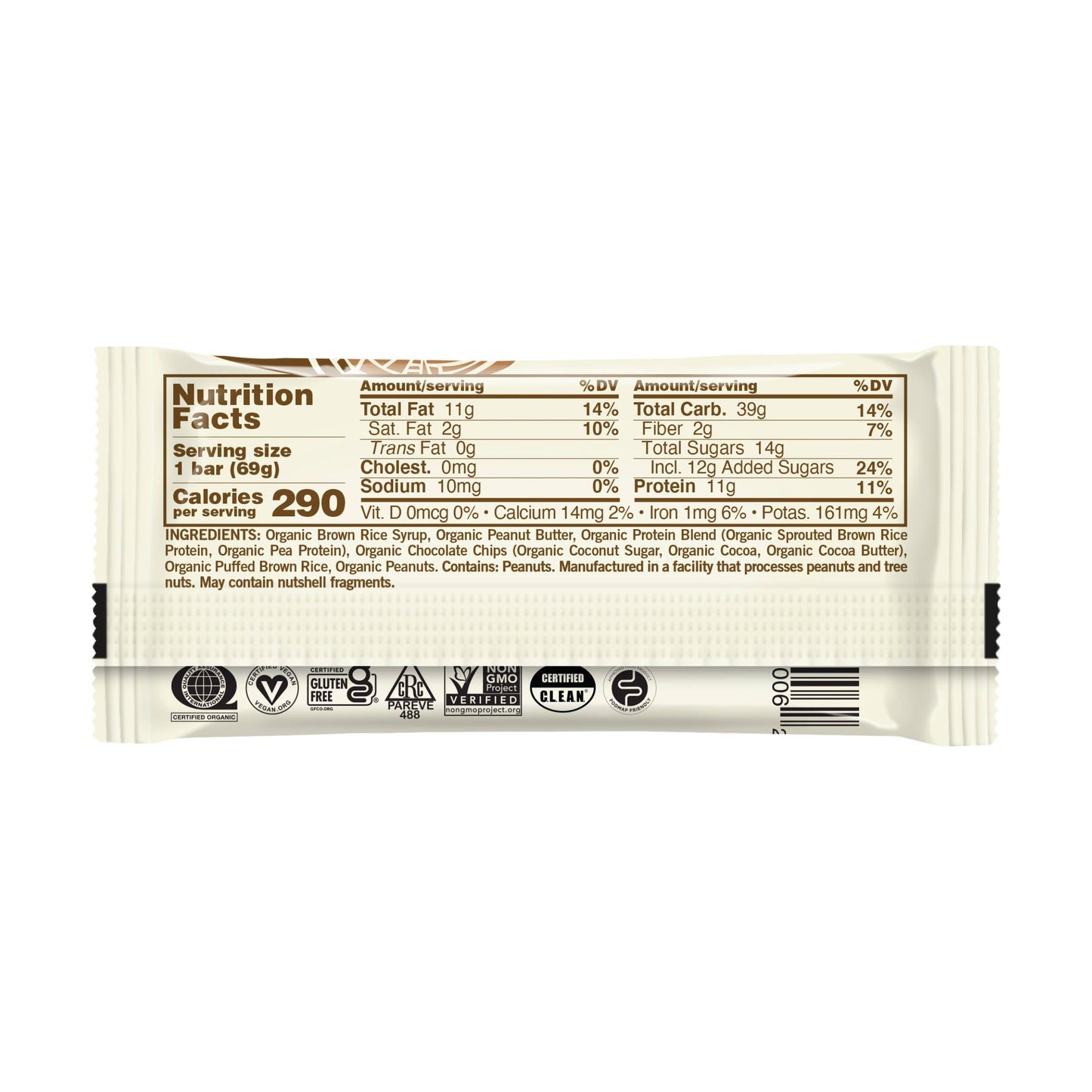 Gomacro, Protein Pleasure Bar, Peanut Butter Chocolate Chip, 2.4 Oz