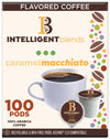 Intelligent Blends Caramel Macchiato Coffee Pods, 100Ct. Solar Energy Produced Recyclable Single Serve Caramel Flavored Coffee P