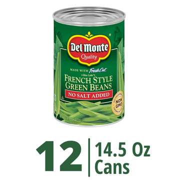 Del Monte FRESH CUT BLUE LAKE French Style Green Beans, No Salt Added Canned Vegetables, 12 Pack, 14.5 oz Can