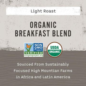 Allegro Coffee Organic Breakfast Blend Whole Bean Coffee, 12 Oz