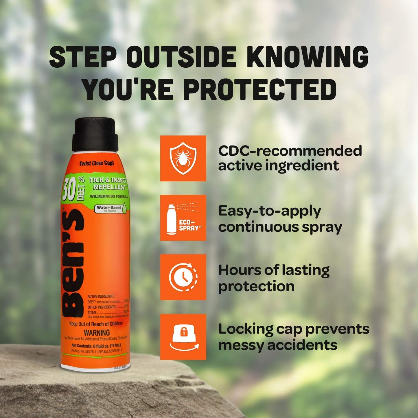 Ben'S Tender 0006-7178 6Oz 30% Deet Repellent, Eco-Spray, Single Item