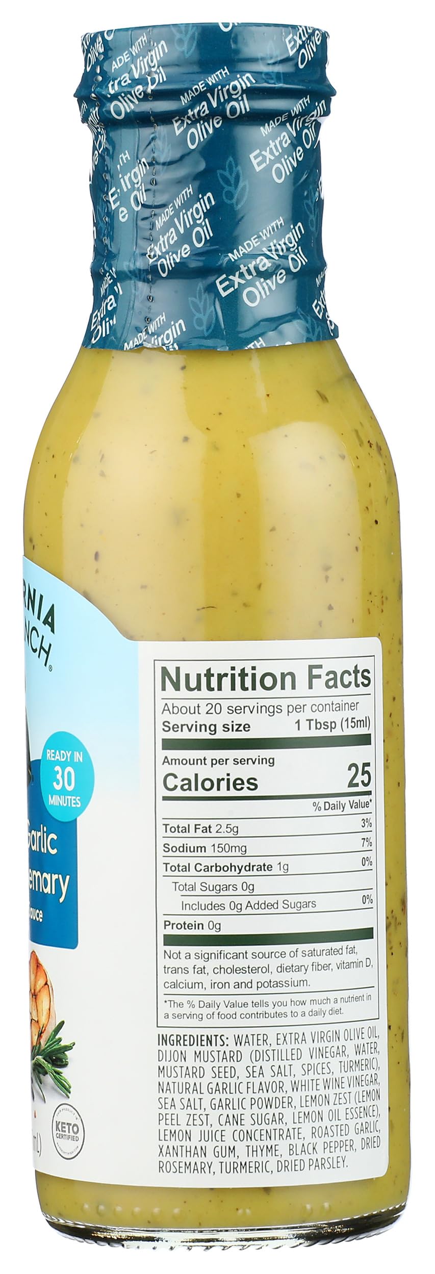 California Olive Ranch Roasted Garlic Dijon & Rosemary Marinade & Sauce, 10 Fz