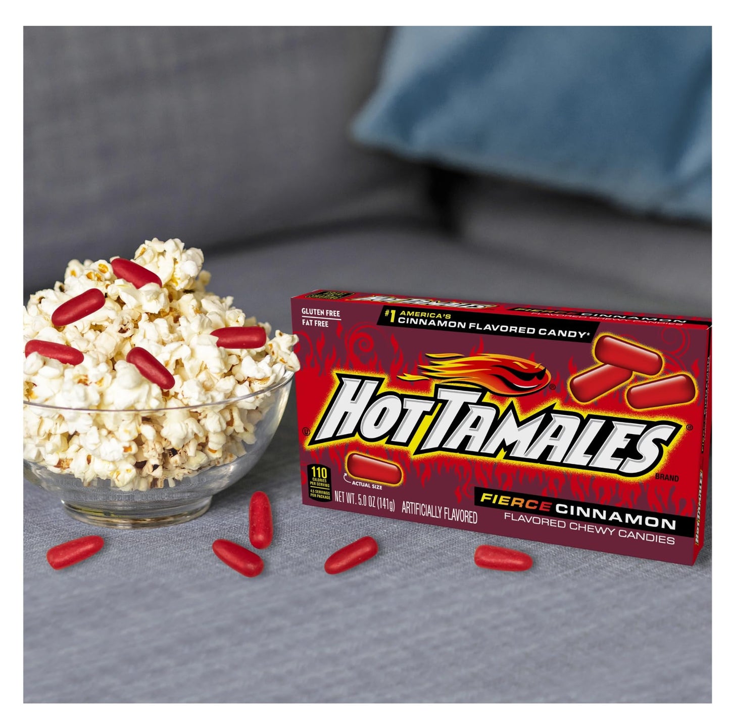 HOT TAMALES Theater Boxes - Pack of 2 - Delicious Cinnamon Candies - 13.9954 cm - Great for Sharing and Snacking