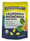 Wilderness Poets, Organic, Whole, Raw Pistachios - Grown in California, Fresh, Bright Green, Unsalted, Unroasted, Bulk Size (80