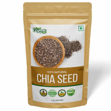 ORGANIC ZING Organic Chia Seeds - Plant-Based Omegas 3 and Protein, Perfect for Smoothies, Salads and Chia Puddings (454 Gram) P