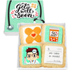 Get Well Soon Gift Cookies Basket Box 4 Pack For Kids And Adults After Surgery Care Package Feel Better Sick | Nut Free | Kosher