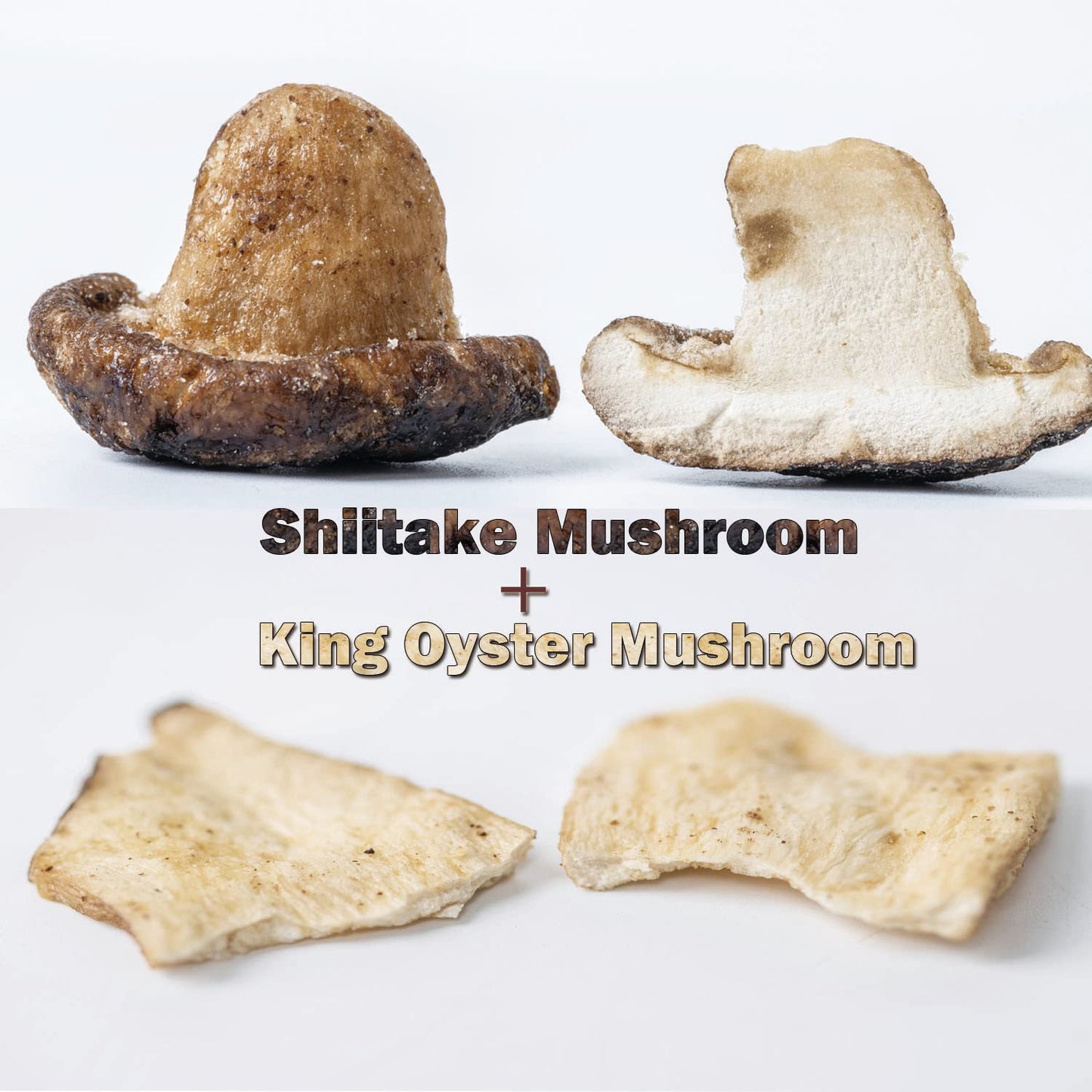 Vigorous Mountains Mushroom Chips Veggie Snacks, Dried Shiitake And King Oyster Good Salted Crisp Mix, Grocery Vegetable Snack C