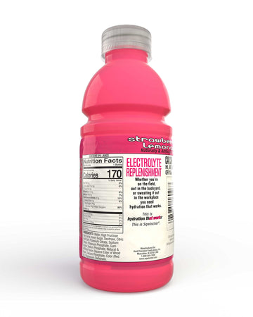 Sqwincher 20 Oz Wide Mouth Ready To Drink Electrolyte Replacement Bottle, Strawberry Lemonade 030536-Sl (Case Of 24)