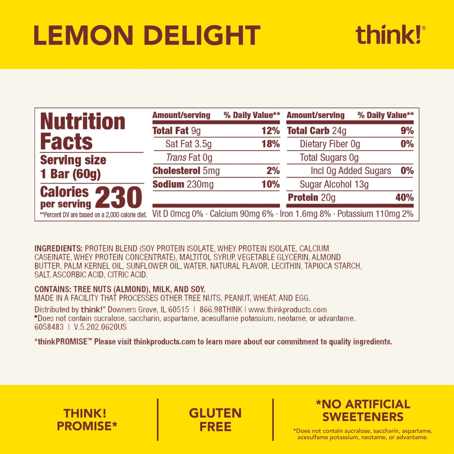 Think, High Protein Bars Variety Pack, 2.1 Ounce