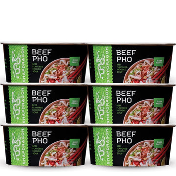 Snapdragon Beef Pho, Beef Flavored Noodle Soup Bowl, 2.1 Ounce (Pack of 6)