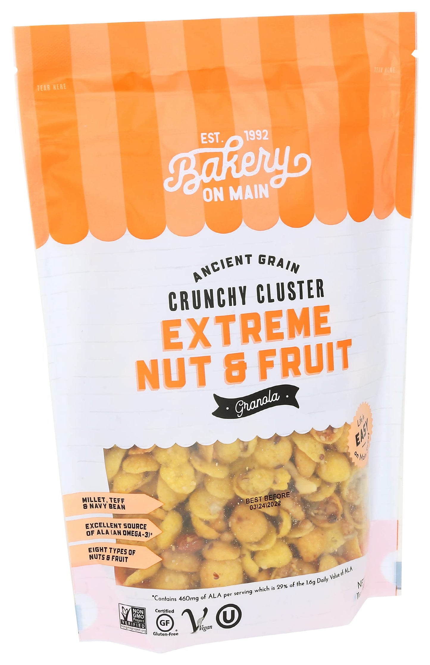 Bakery On Main Gluten Free Granola with Extra Fruit & Nuts, 11 Ounce Pack, Healthy Snack Option
