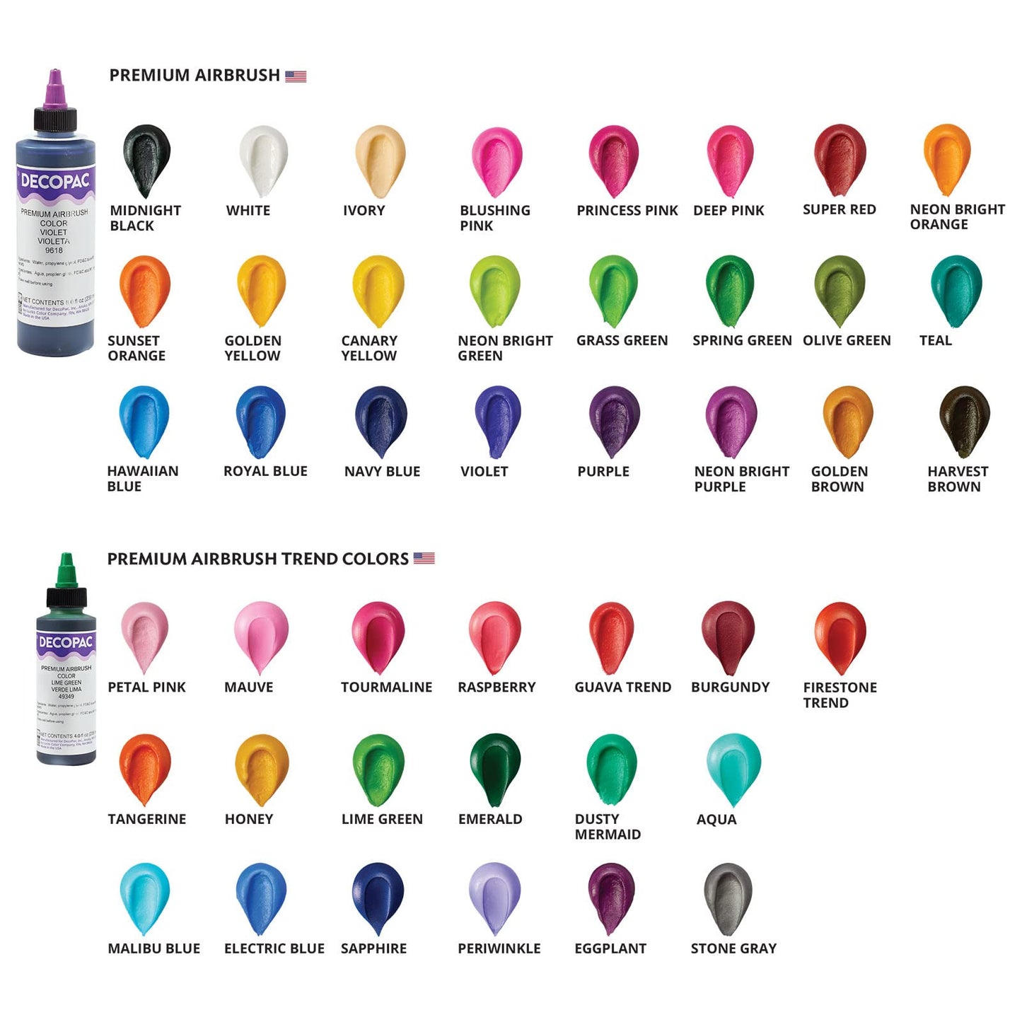 DecoPac Airbrush Food Color, Edible Cake Decorating Kit, 8 Fl Oz, Deep Pink, Model 5910