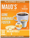 Maud'S Banana Foster Flavored Coffee Pods, 50 Ct | Gone Banana'S Foster Flavor | 100% Arabica Medium Roast Coffee | Solar Energy