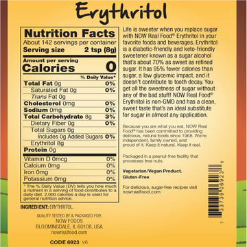 Now Foods, Erythritol, Natural Sweetener, 40 Ounce (Pack of 1)