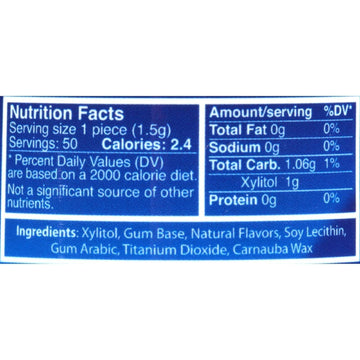 Epic Dental Gum Ppprmnt Xylitol Swtnd 50 Ct3