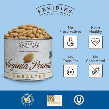 36 oz Can Unsalted Virginia Peanuts