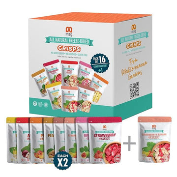 MAG Freeze Dried Variety Pack Assorted Mix Fruits For Salad Smootie Muesli Topping Baking Food Natural Fresh Fruit Slices No Sug