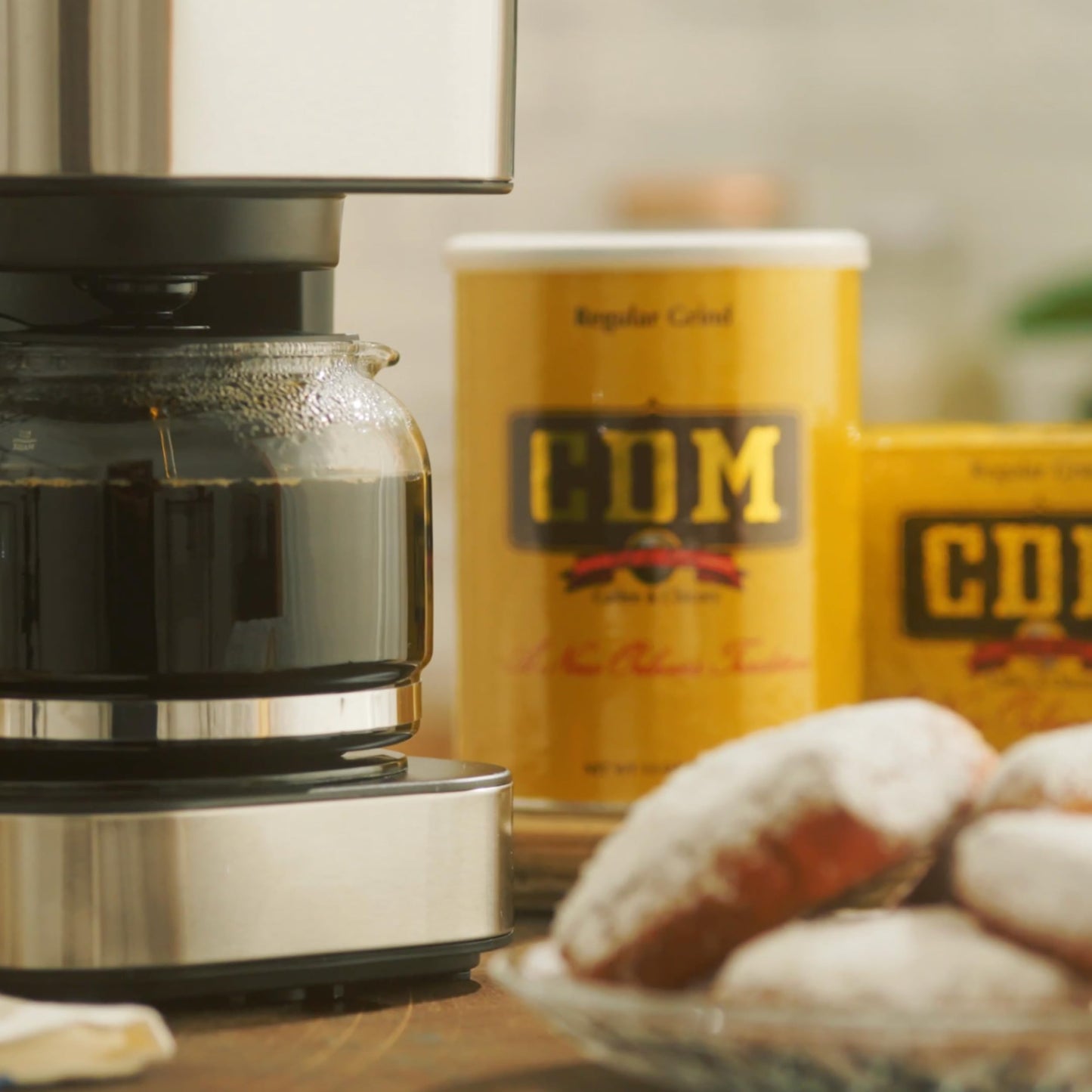 CDM Ground Coffee & Chicory Regular Grind, 34.5oz Can, Pack of 1