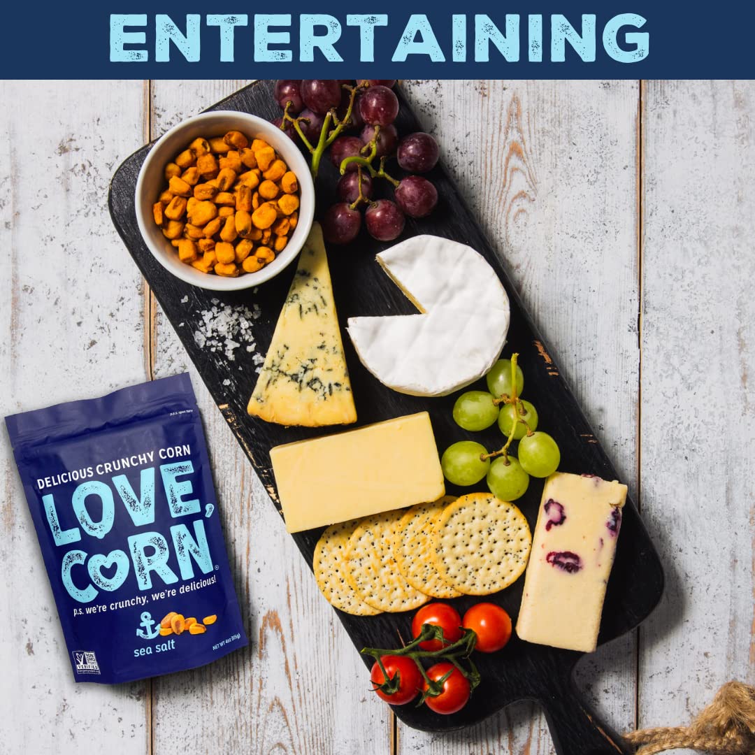 Love Corn Sea Salt 16Oz X 1 Bag - Delicious Crunchy Corn - Healthy Family Snacks - Gluten Free, Kosher, Non-Gmo- Alternative For