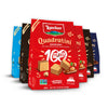 Loacker Quadratini Wafer Cookies Variety Pack - 30% Less Sugar, Mix of Hazelnut, Dark Chocolate, Vanilla - 8.82 oz (Pack of 6)