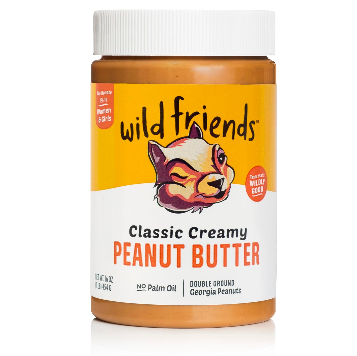 Wild Friends Foods Peanut Butter, Classic Creamy, 16 oz Jar