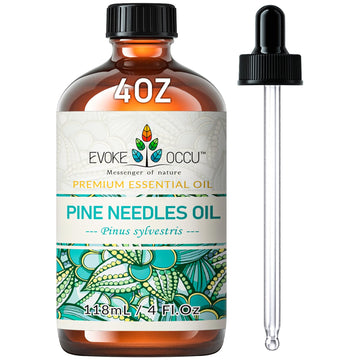 Evoke Occu Pine Needle Essential Oil 4 Oz, Pure Pine Needle Oil For Home Diffuser Massage Fragrance Diy Candle Soap Making- 4 Fl