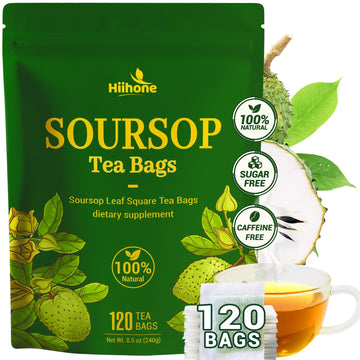 Soursop Leaf Herbal Tea (Graviola) - Caffeine & Sugar Free 120 Count