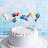 Ercadio 6 Pack Airplane Cake Toppers 2D Hot Air Balloons Cake Picks Baby Shower Boys Girls Birthday Party Cake Decorations Suppl