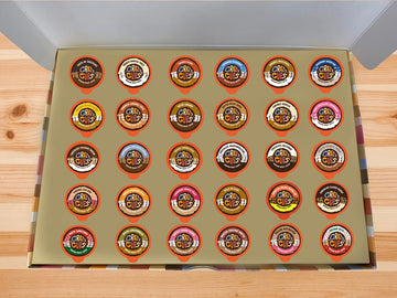 Crazy Cups Deluxe Holiday Flavored Coffee Gift Box, Assorted Flavored Coffee For Keurig K-Cups Machines, Medium Roast Coffee In