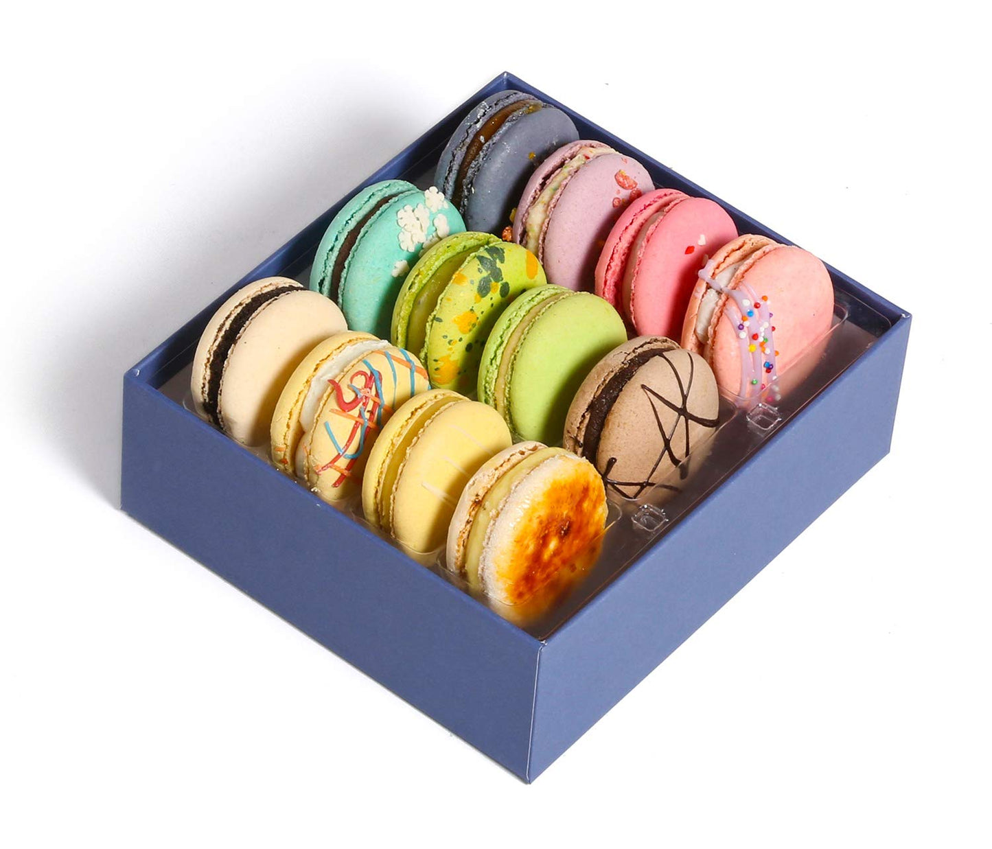 French Macaroons Premium Cookies Chocolate Gift Box Basket Snacks Food Care Package For College Students Mothers Day Kids Gradua