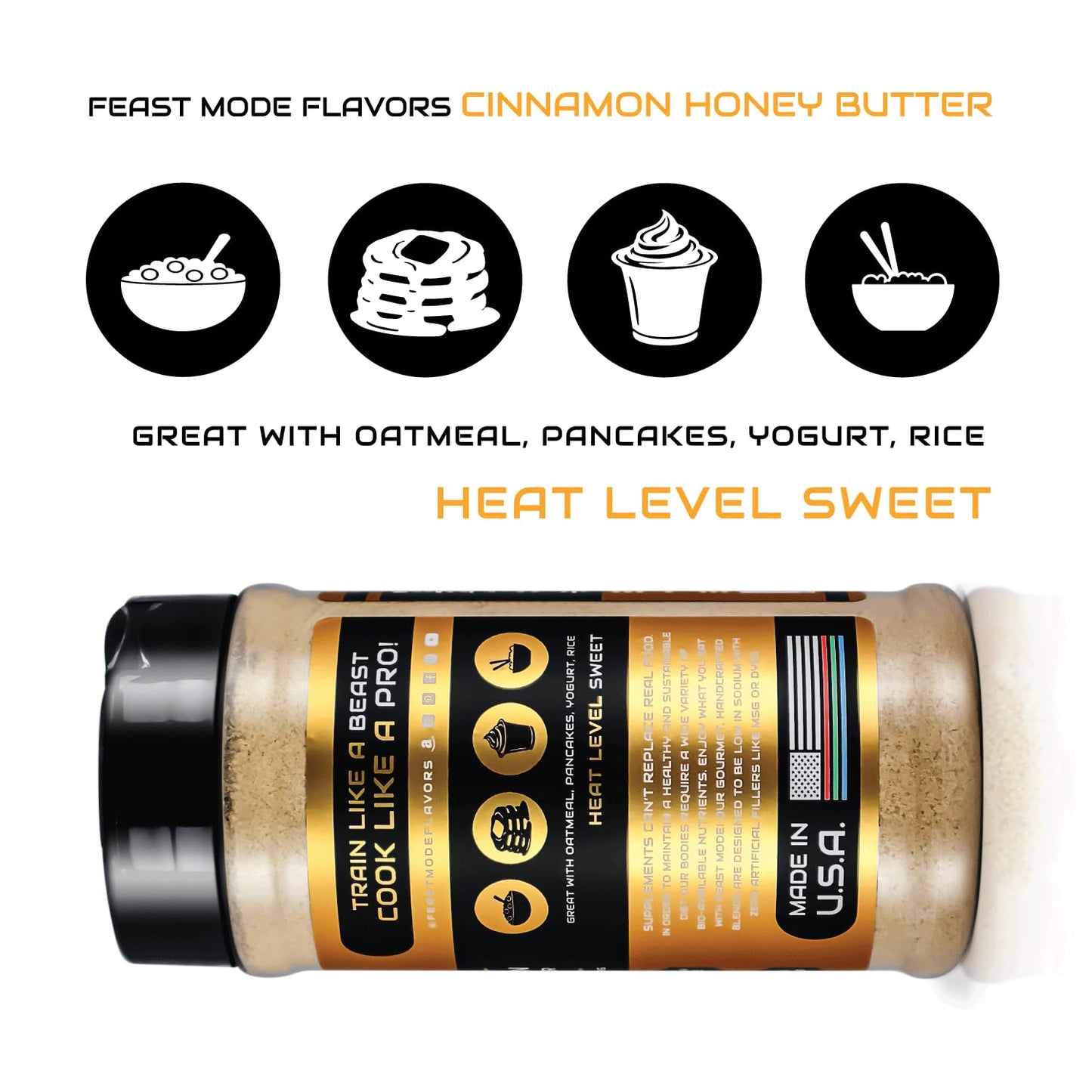 Cinnamon Honey Butter Seasoning | 10Oz Master Edition By Feast Mode Flavors | Low Sodium | Low Calorie | Zero Artificial Fillers