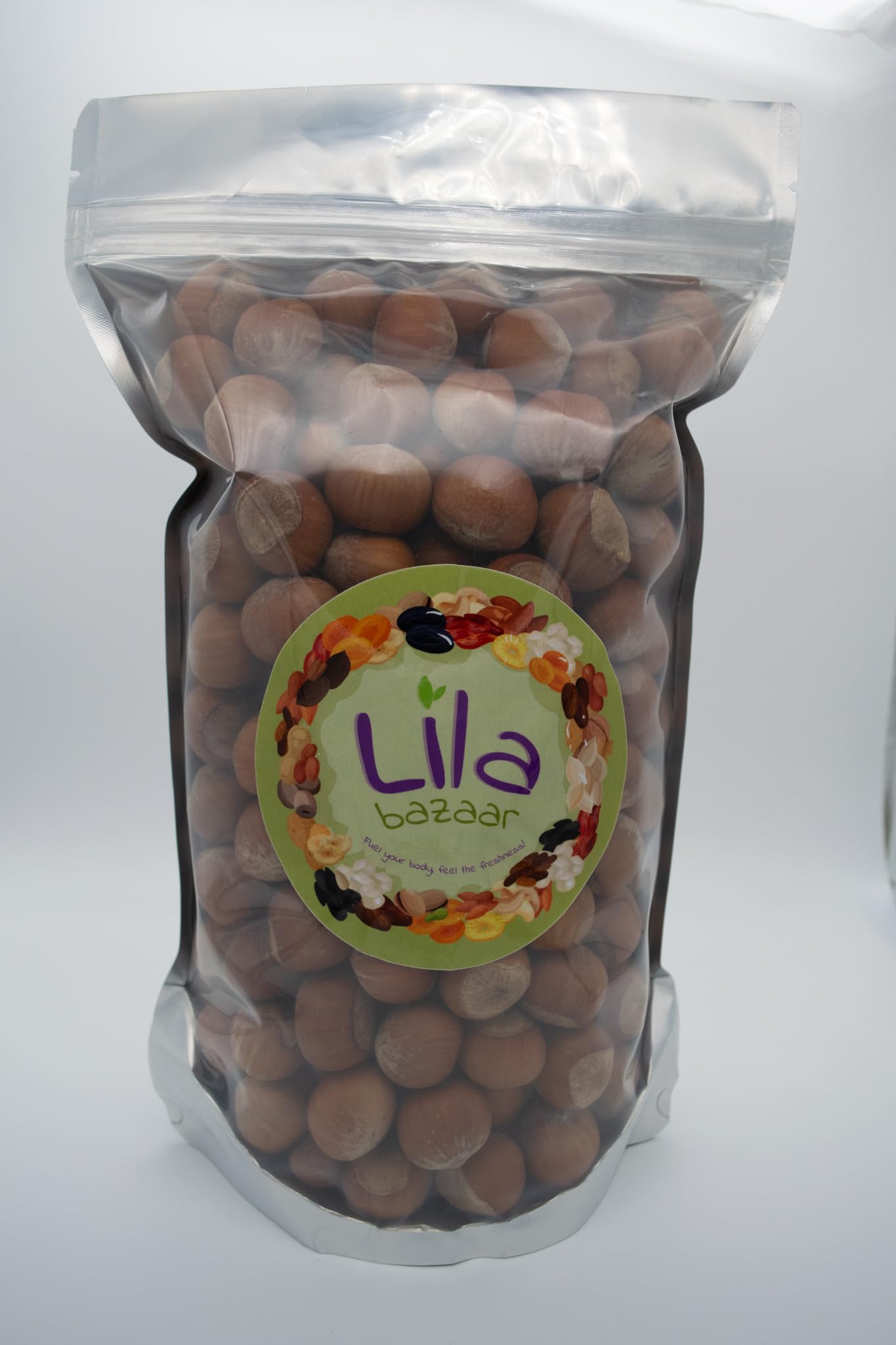 Lila Bazaar - 2Lb Resealable Bag - Oregon Hazelnuts In Shell - Raw, Whole, Unsalted, Fresh, Nutty - No Added Flavor, No Gmo