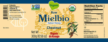 Rigoni Di Asiago Mielbio Organic Italian Raw Chestnut Honey, 10.58Oz (Pack Of 6)