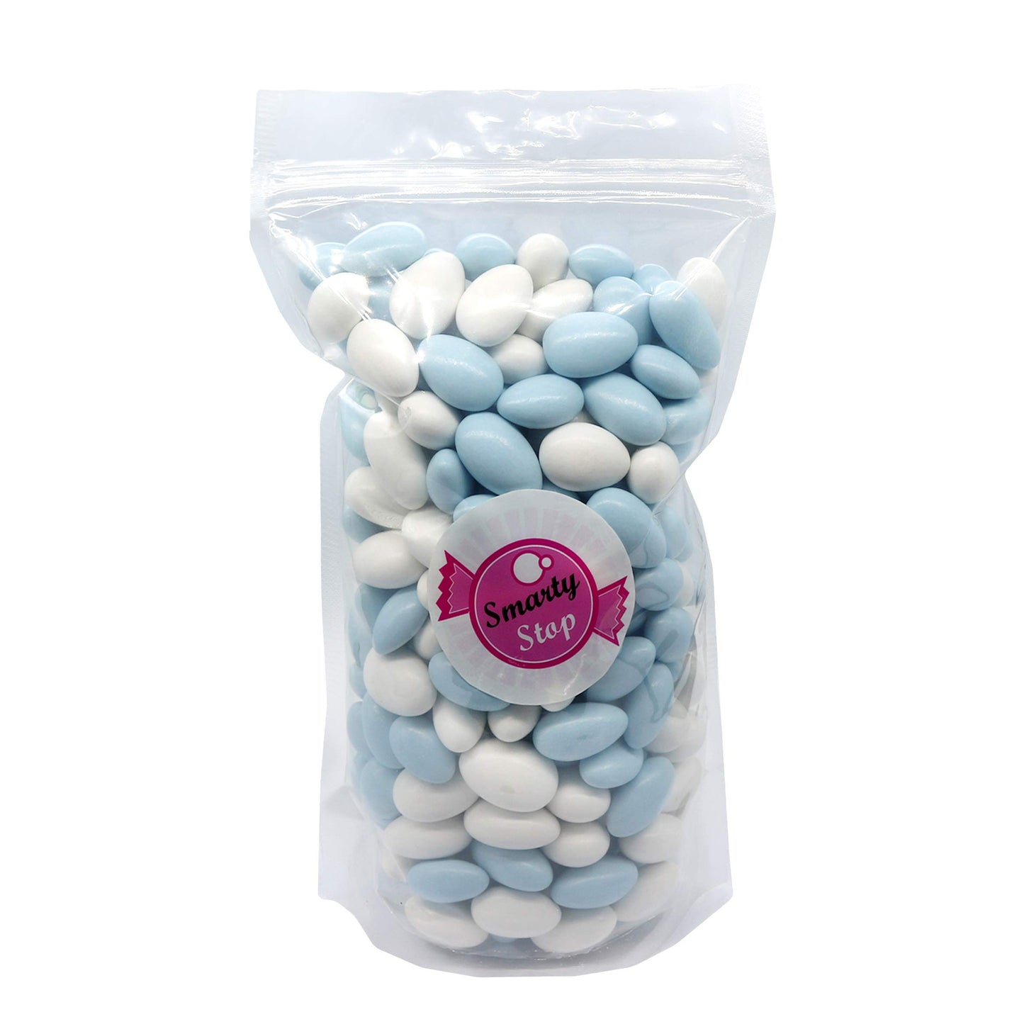 Smarty Stop Jordan Almonds (Light Blue &White - Pastel Colors, 2 Pound (Pack Of 1))