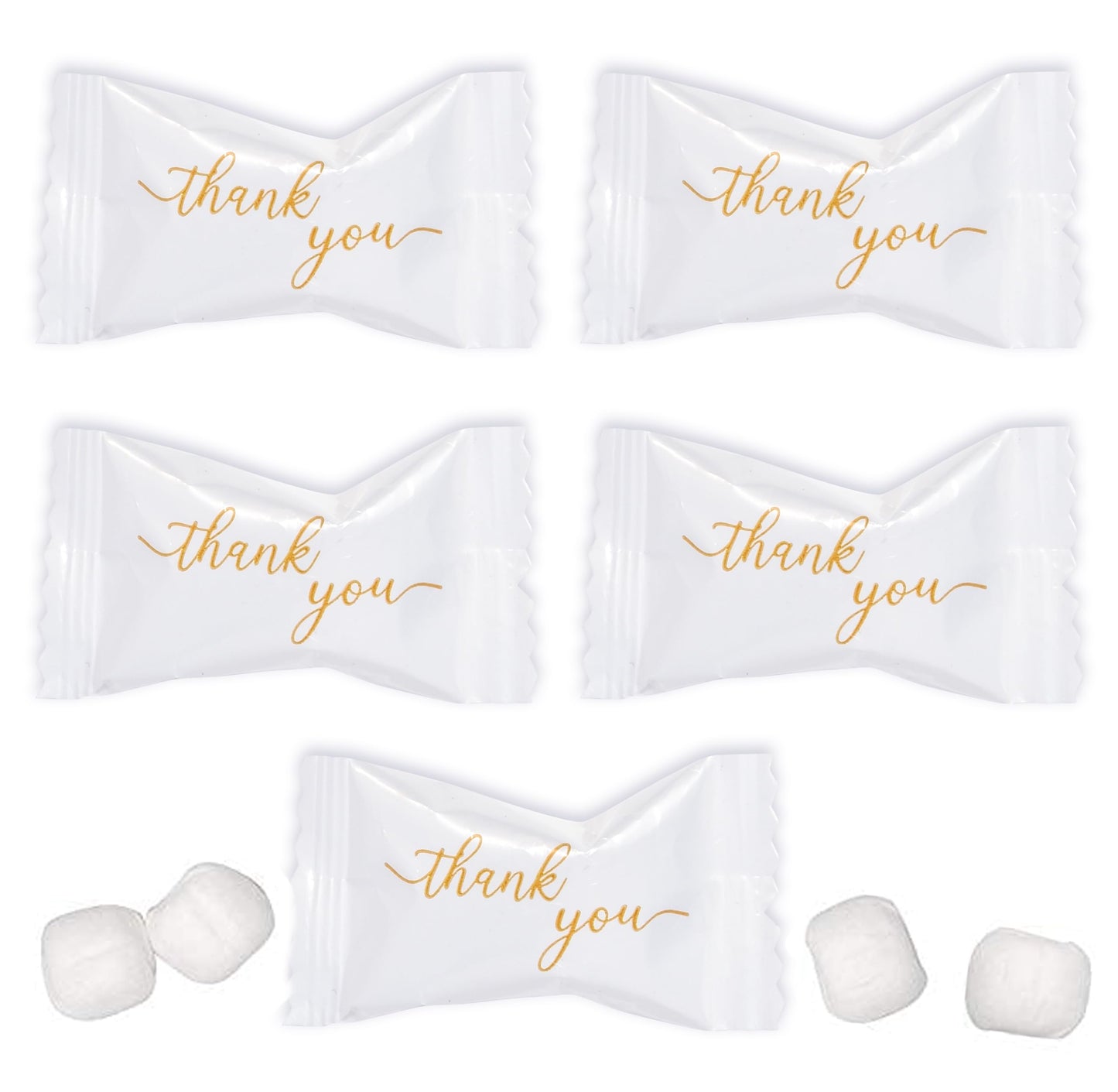 Gift Boutique Thank You Butter Mints Candy Bags 100 Count Individually Wrapped Gold Thank You Mint Candies 13 Oz For Anniversary