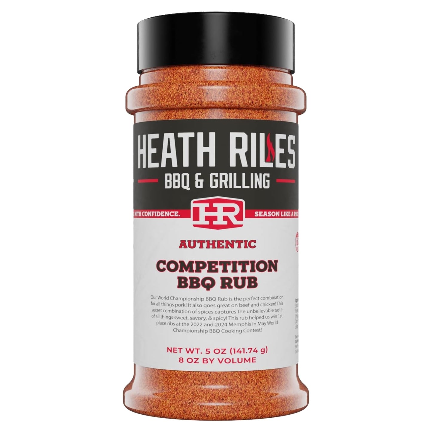 Heath Riles Bbq Rub - Competition Seasoning Champion Pitmaster Recipe Legendary Bbq Rubs For Aromatic Use & Grilling 80+ Bbq Championships 8 Oz.
