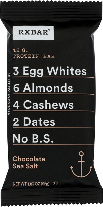 Rxbar Protein Bar Chocolate Sea Salt, 1.8 Oz