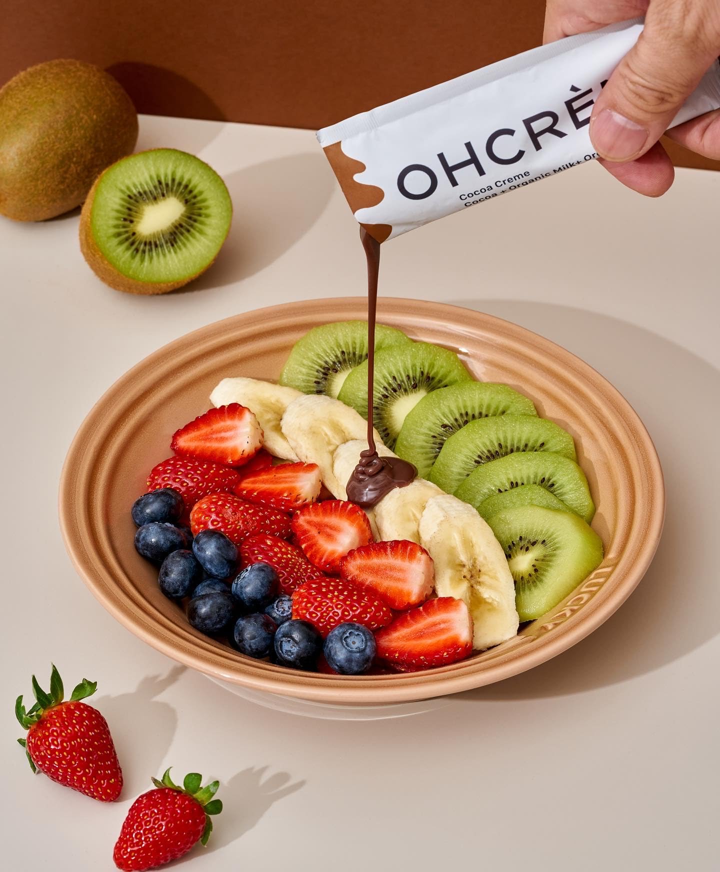 Ohcrme Cocoa Creme - All-Natural, Premium Cocoa Sweetened Condensed Milk, Single-Serve Pouch, Real Milk And Sugar, 12 Pack