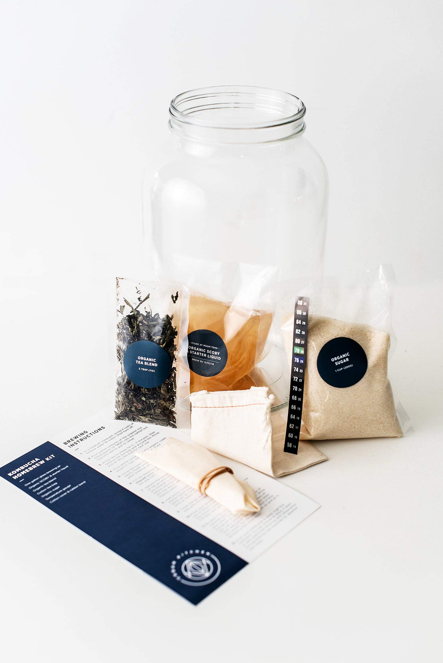 Kombucha Starter Kit - Organic Kombucha Scoby & Strong Starter Liquid. Make Delicious Kombucha At Home With Our Usa Made 1 Gallo