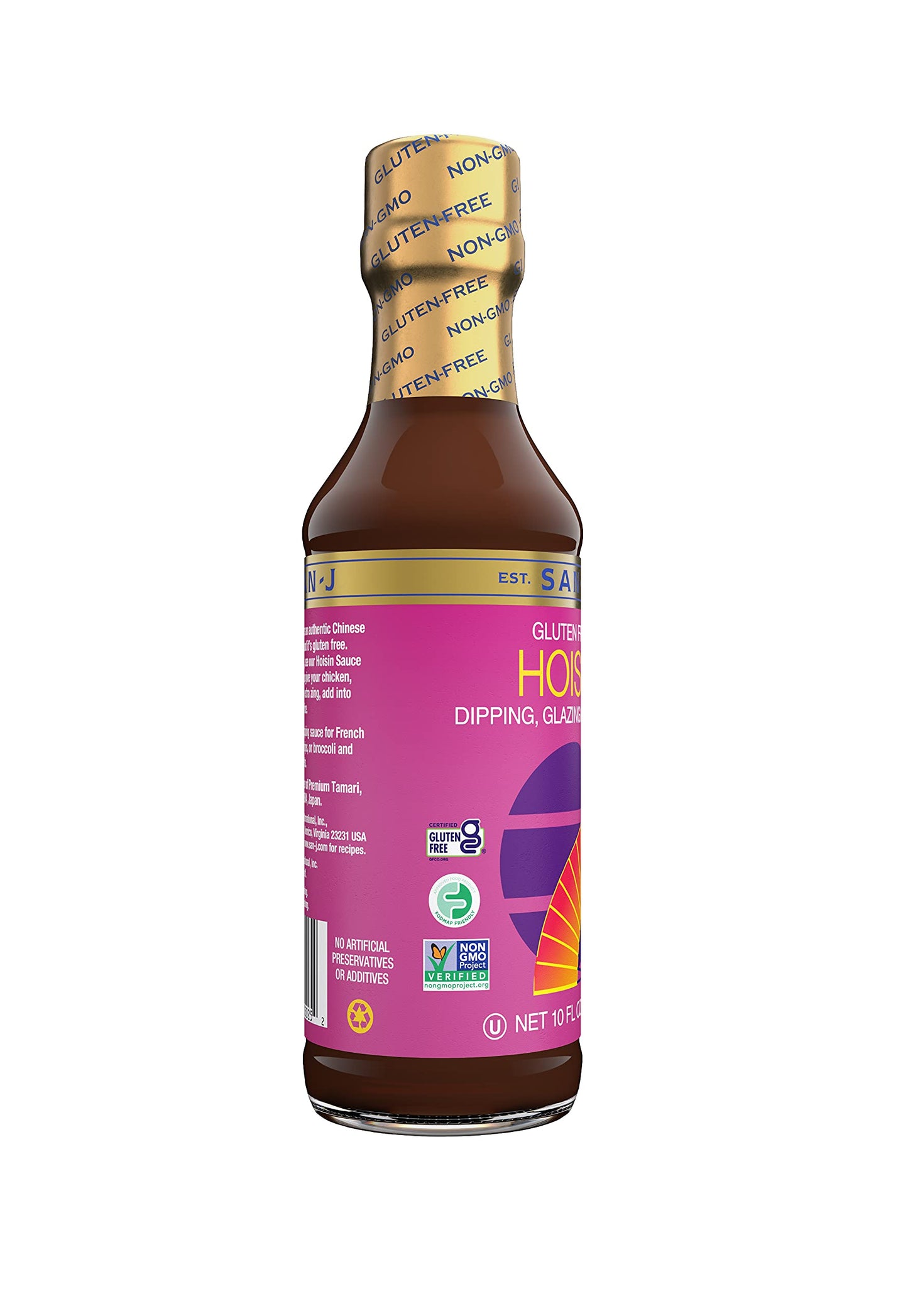 San-J Hoisin Sauce Gluten Free - Gluten Free Hoisin Sauce, Hoisin Sauce Chinese, Dipping Glazing & Cooking, Non-Gmo, Kosher - 10 Fl Oz (6 Pack)