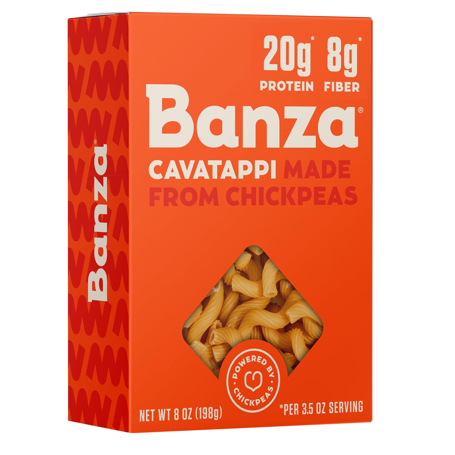 Banza Cavatappi Pasta from Chickpeas - Gluten Free High Protein and Lower Carb Protein Cavatappi Chickpea Pasta - 8oz